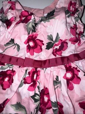 The Children's Place Pink Floral Dress with Magenta Flowers